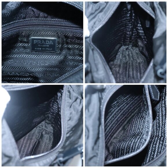 PRADA Chain Shoulder Bag Nylon Black Auth - Picture 15 of 16